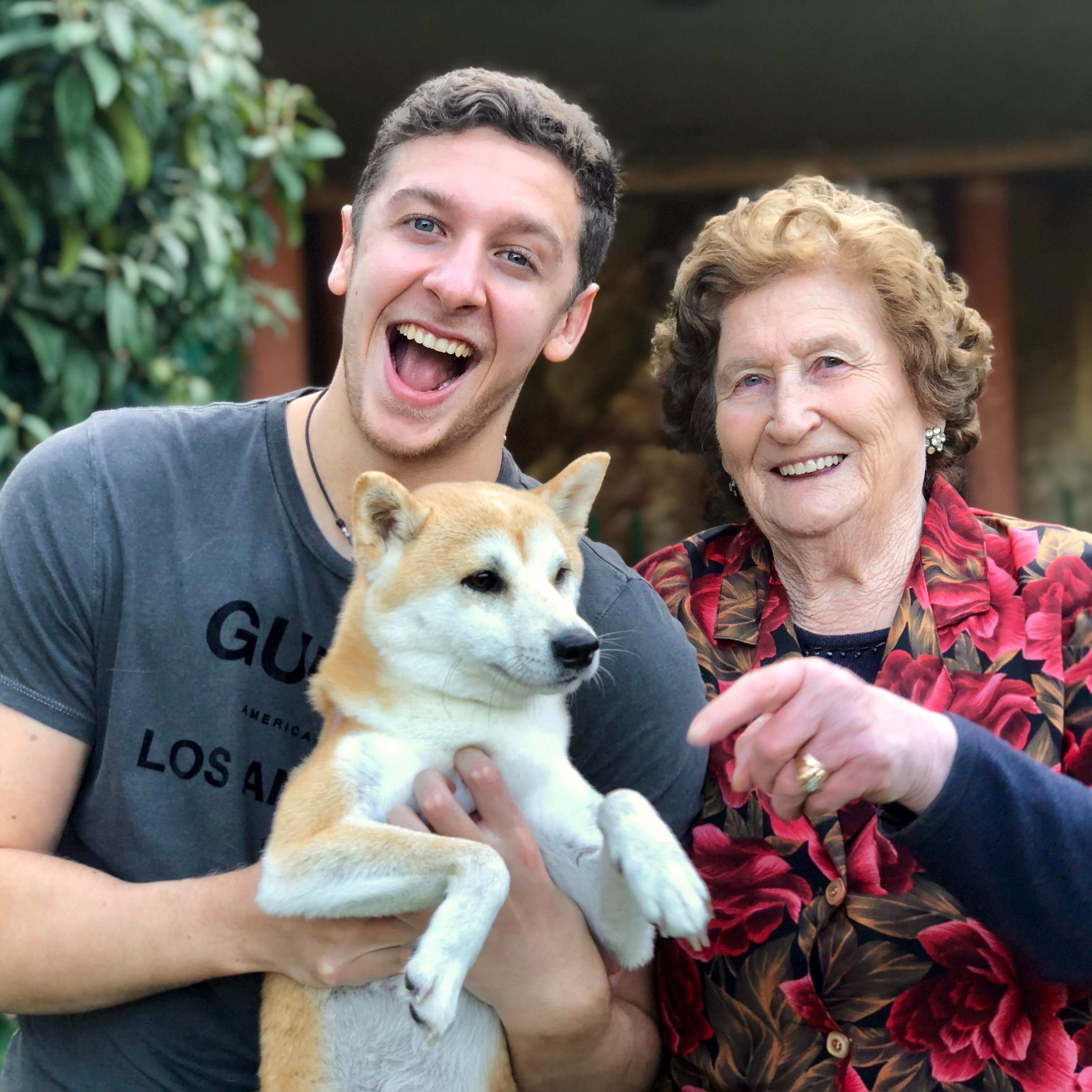 Alberto Arrighini con la Nonna